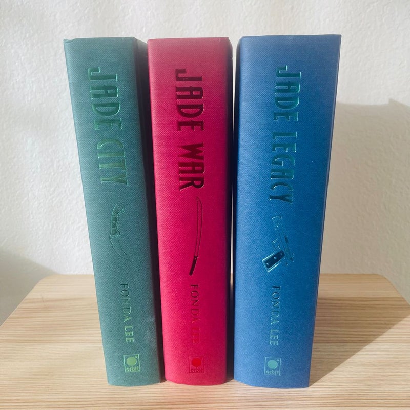Illumicrate Jade City Jade War Jade Legacy Green Bone Saga by Fonda Lee Signed