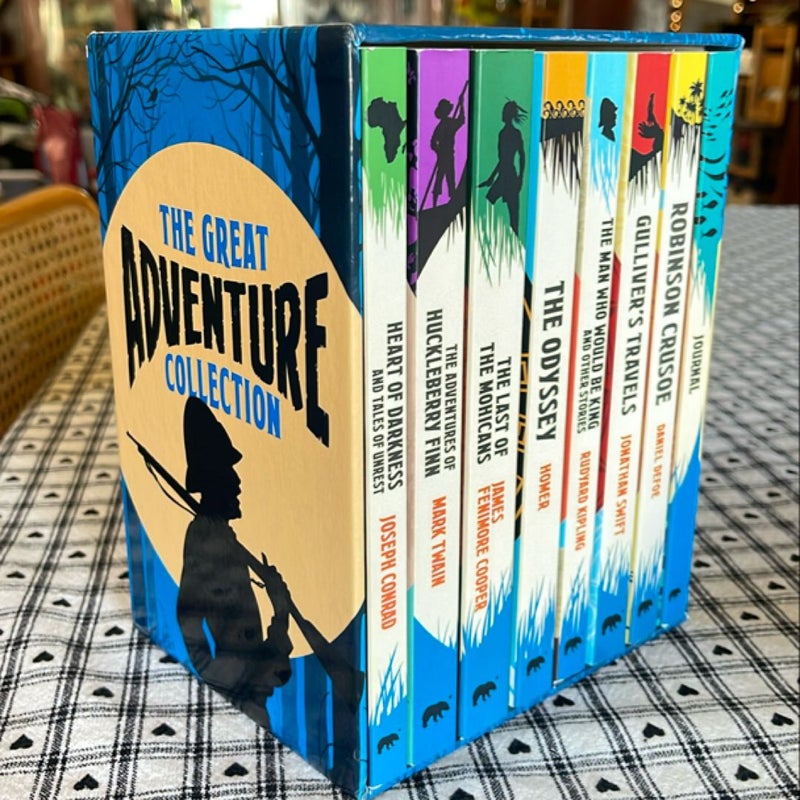 The Great Adventure Collection {Heart of Darkness | The Adventures of Huckleberry Finn | The Last of the Mohicans | The Odysssey | The Man Who Would Be King | Gulliver’s Travels | Robinson Crusoe}