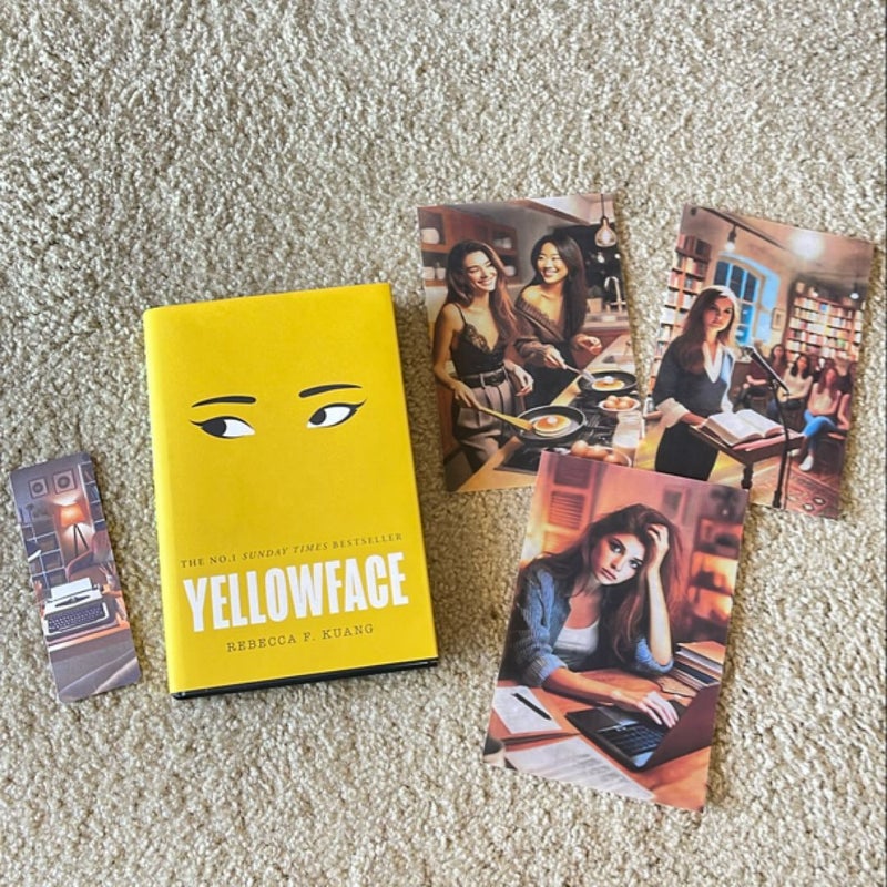 Yellowface UK edition with Page Overlays and Bookmark