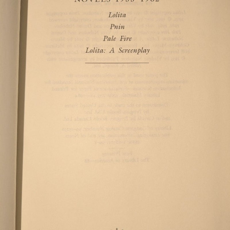 Vladimir Nabokov: Novels 1955-1962 (LOA #88)