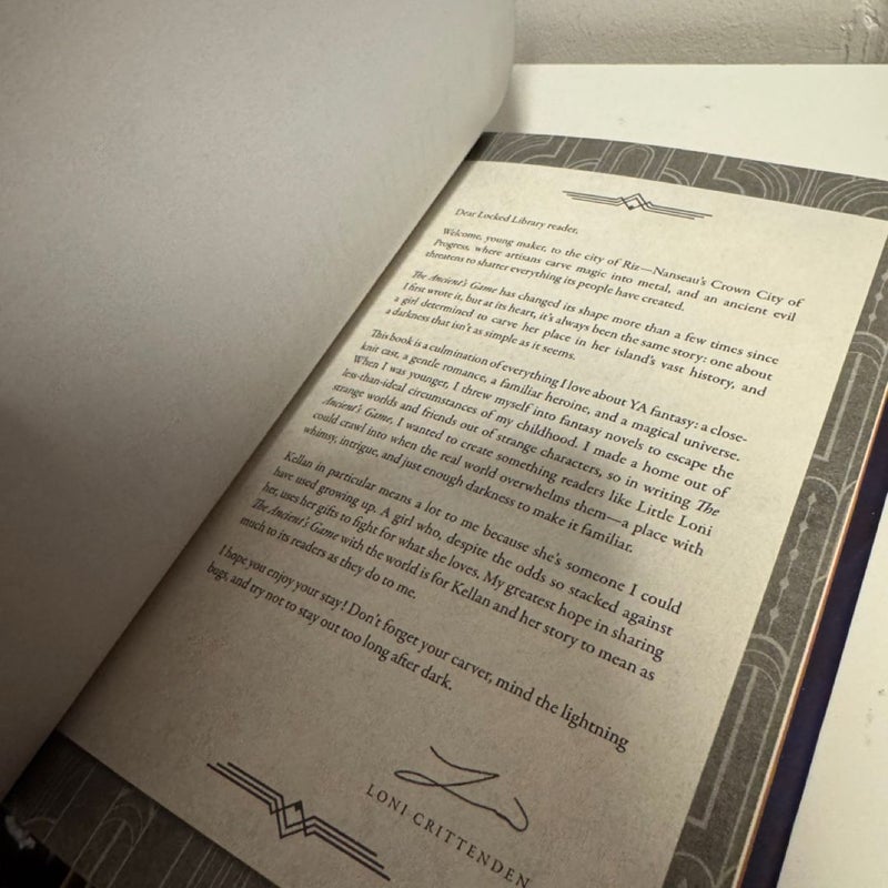 Locked Library The Ancient's Game SIGNED