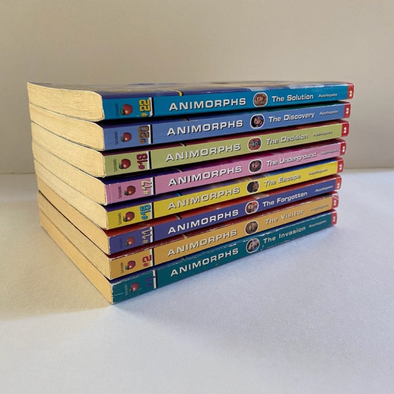 Animorphs: The Invasion; The Visitor; The Forgotten; The Escape; The Underground; The Decision; The Discovery; The Solution