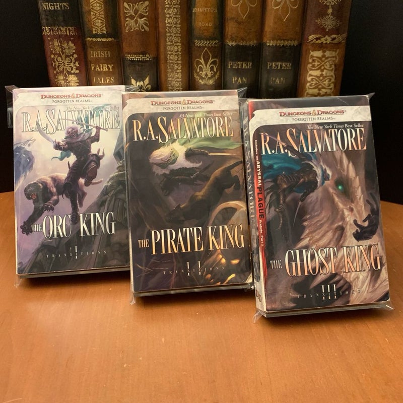 Complete Transitions Trilogy, Legend of Drizzt Set: The Orc King, The Pirate King, The Ghost King