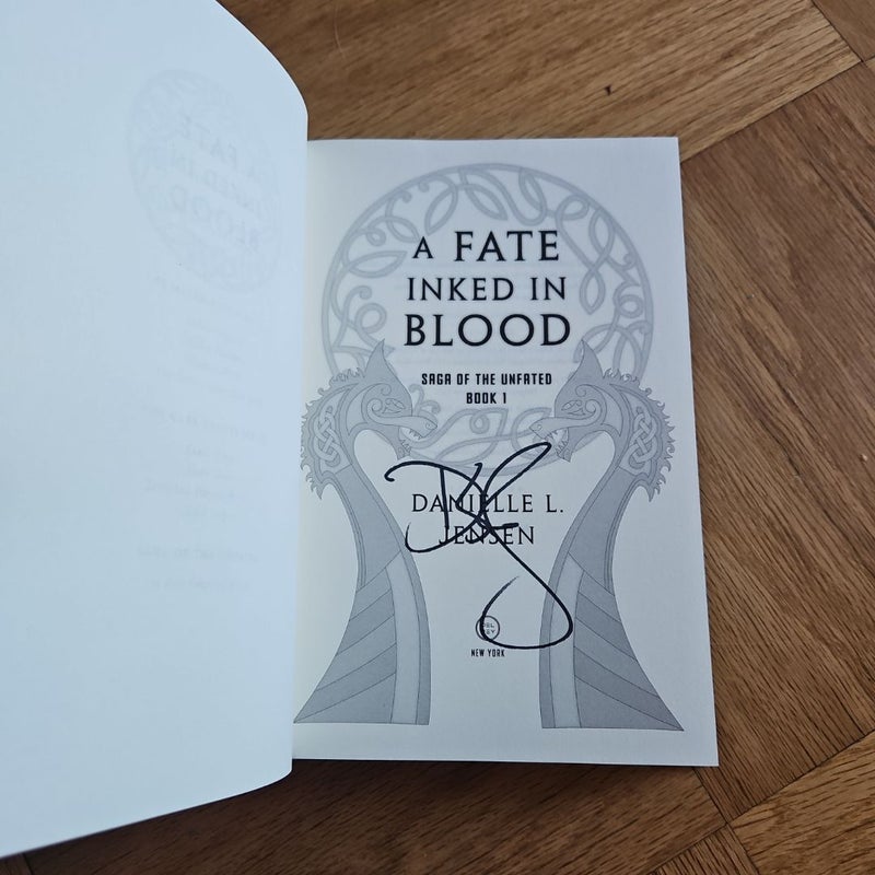 SIGNED A Fate Inked in Blood by Danielle L. Jensen