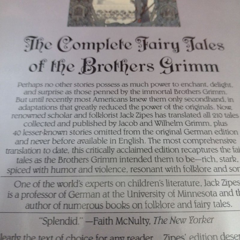 The complete fairy tales of the brothers grimm