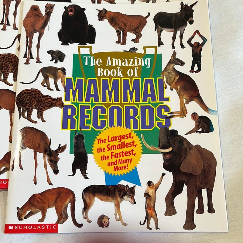 Set of 6 - Amazing Book of Mammal Records