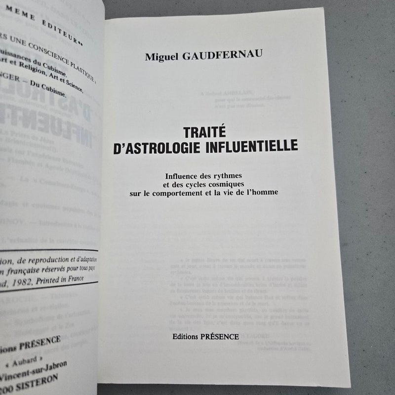 Traité d'astrologie influentielle