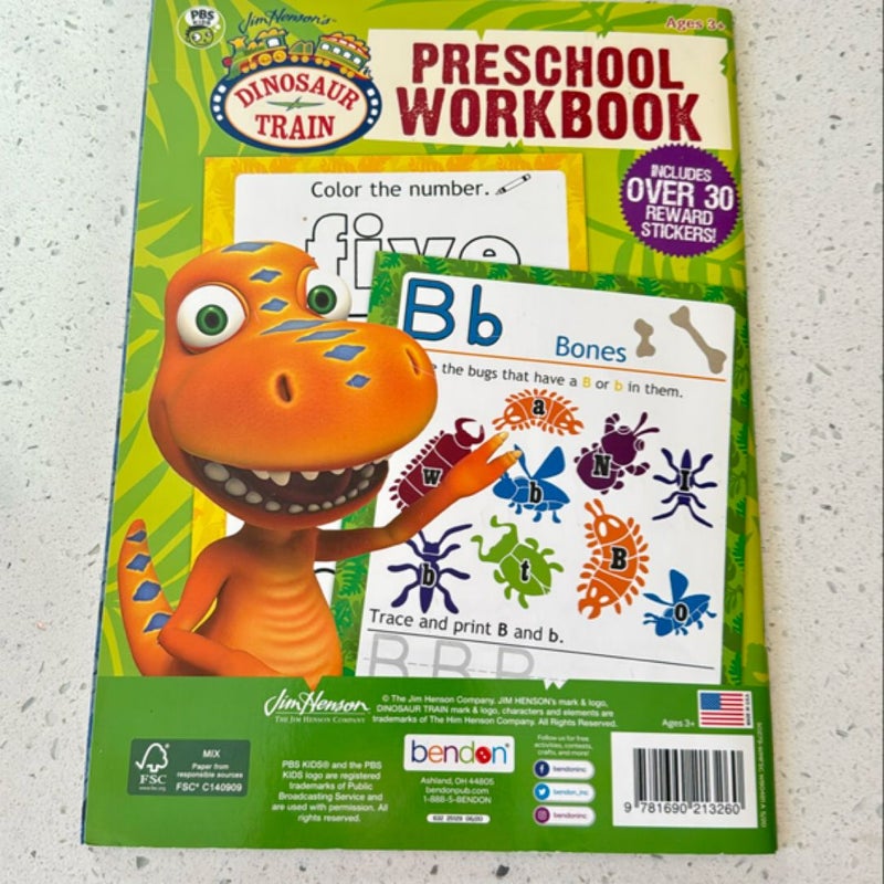 Dinosaur Train Preschool Workbook