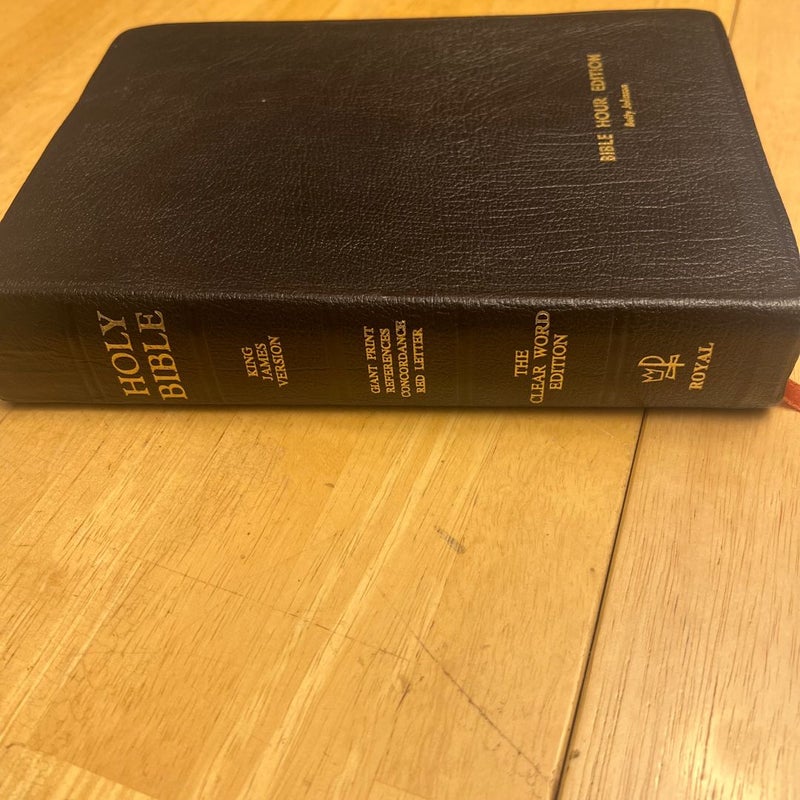 Holy Bible King James Version 1976 Bible Hour Edition Leather Soft Cover