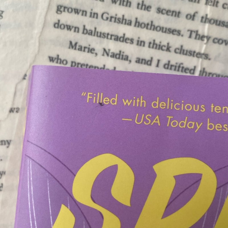 Spiral + handmade bookmark 