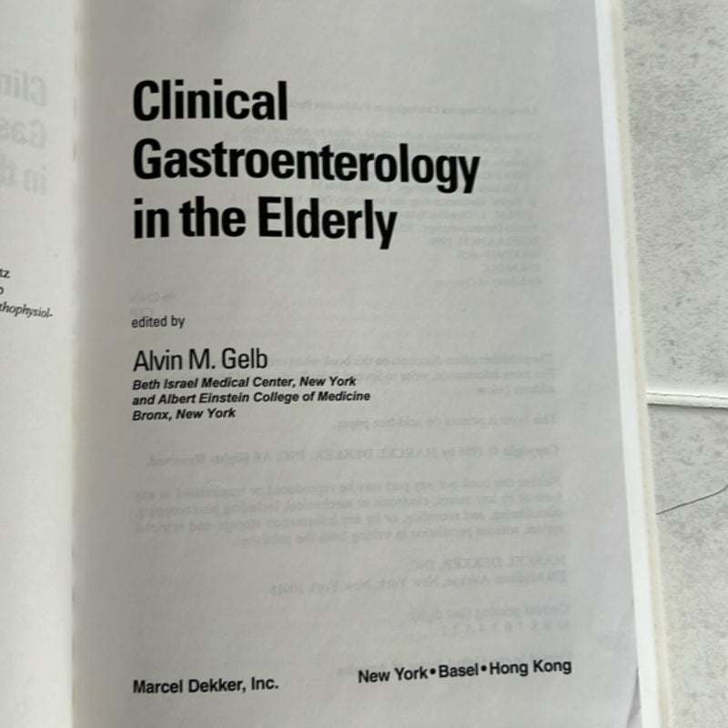 Clinical Gastroenterology in the Elderly