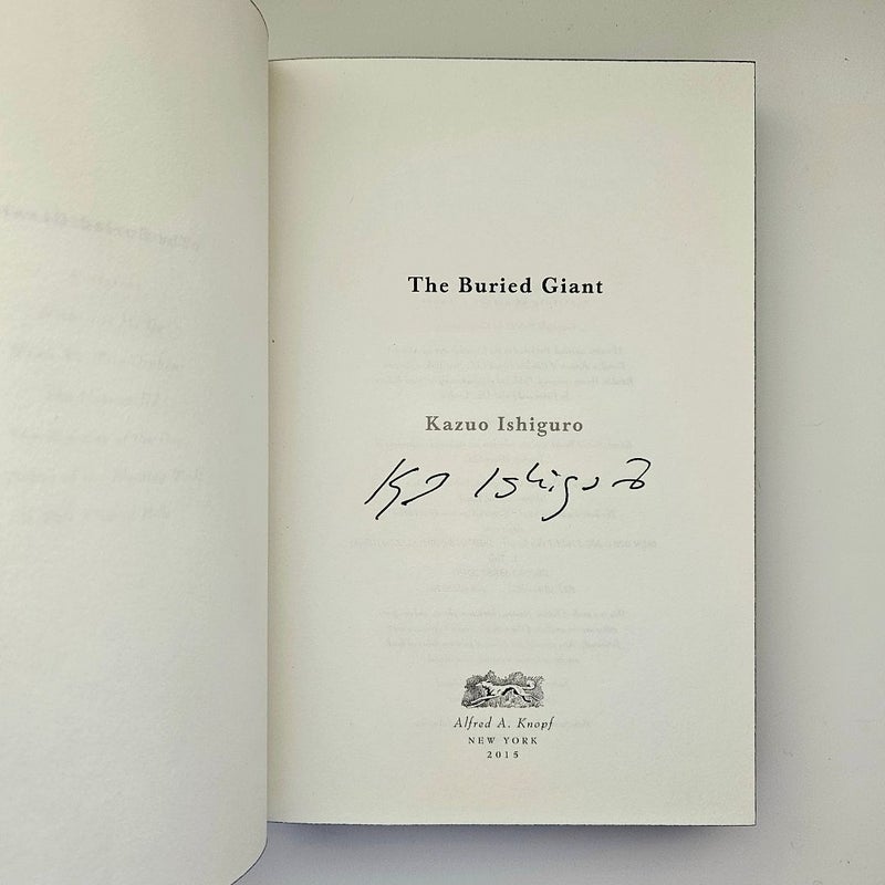 The Buried Giant SIGNED by Kazuo Ishiguro FIRST Edition Hardback Sprayed Edge