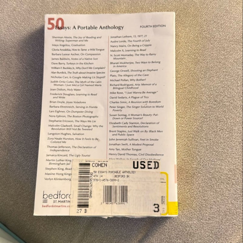 50 Essays: A Portable Anthology