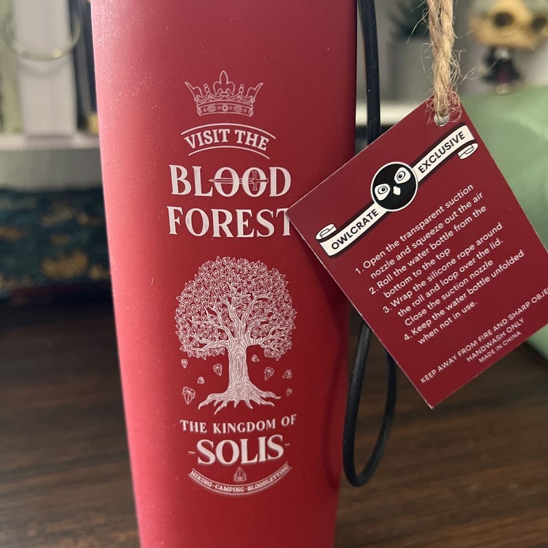 Owlcrate From Blood and Ash Collapsable Water Bottle
