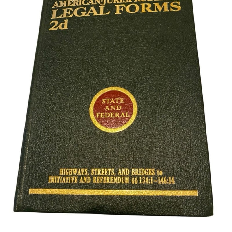 American Jurisprudence Legal Forms 2d Hardcover Book