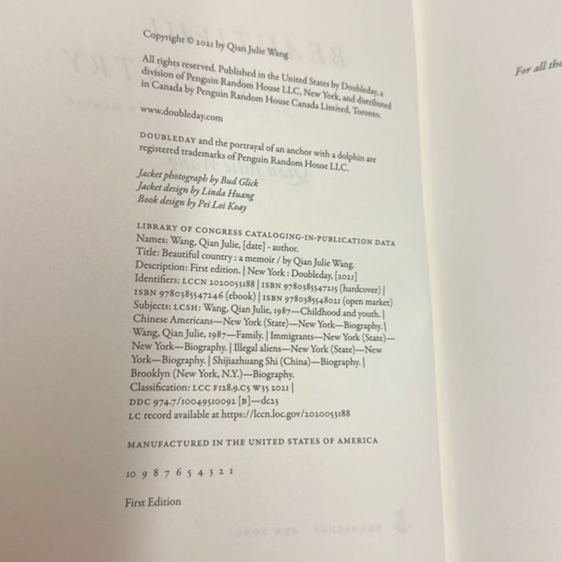 Beautiful Country (First Edition, First Printing)