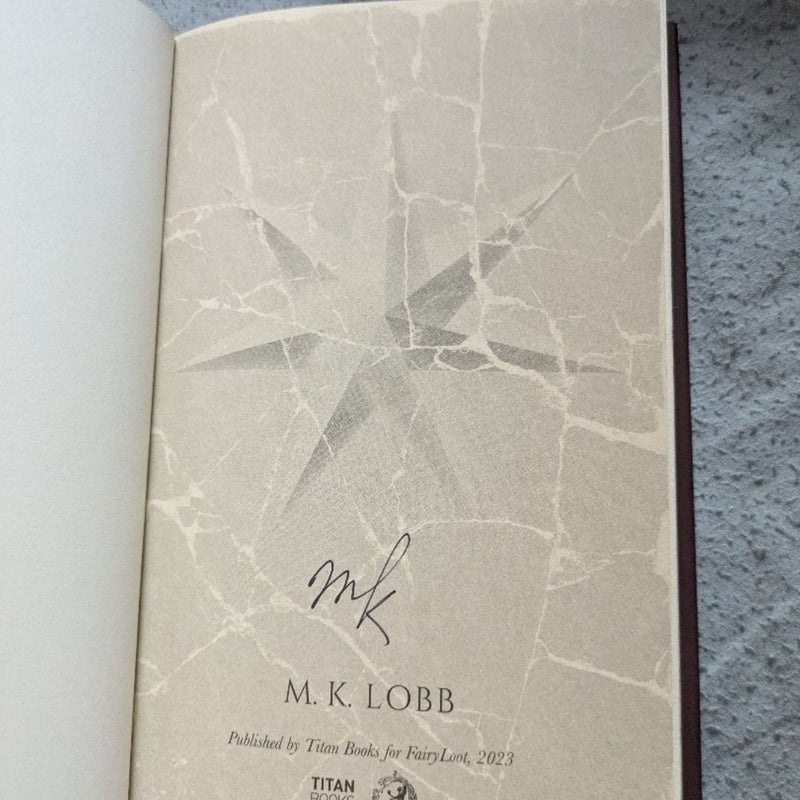 Seven Faceless Saints fairyloot edition with author letter