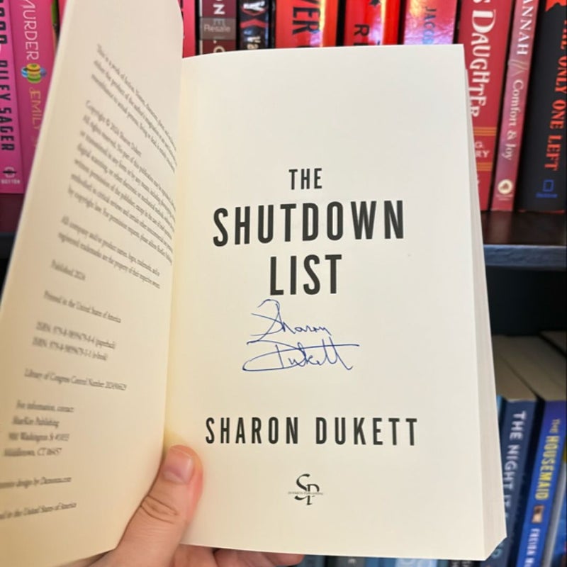 The Shutdown List