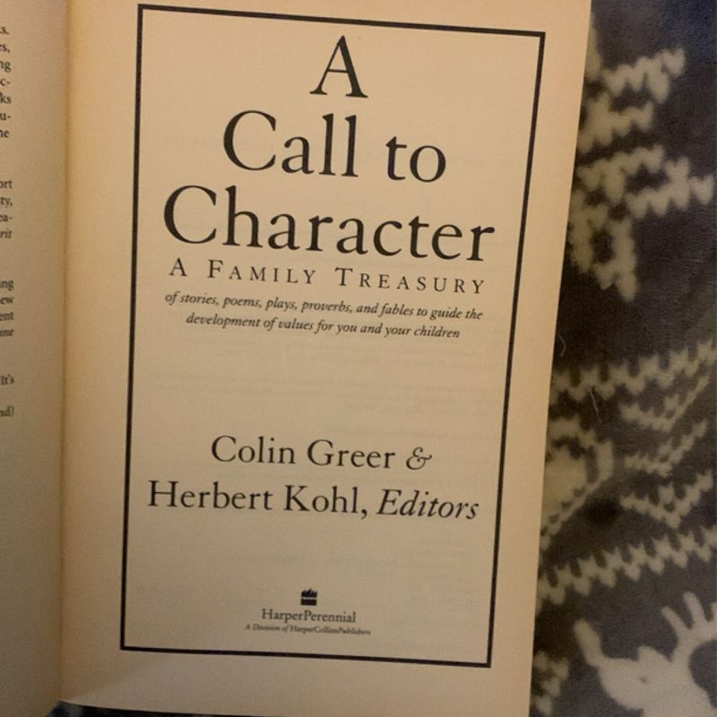 Vintage 1995 A Call to Character Paperback Book