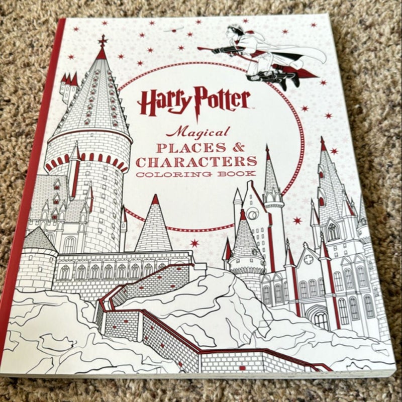 Harry Potter Magical Places and Characters Coloring Book by Scholastic