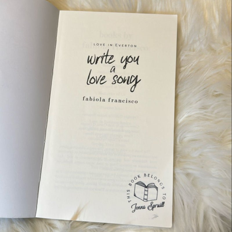 Write You a Love Song