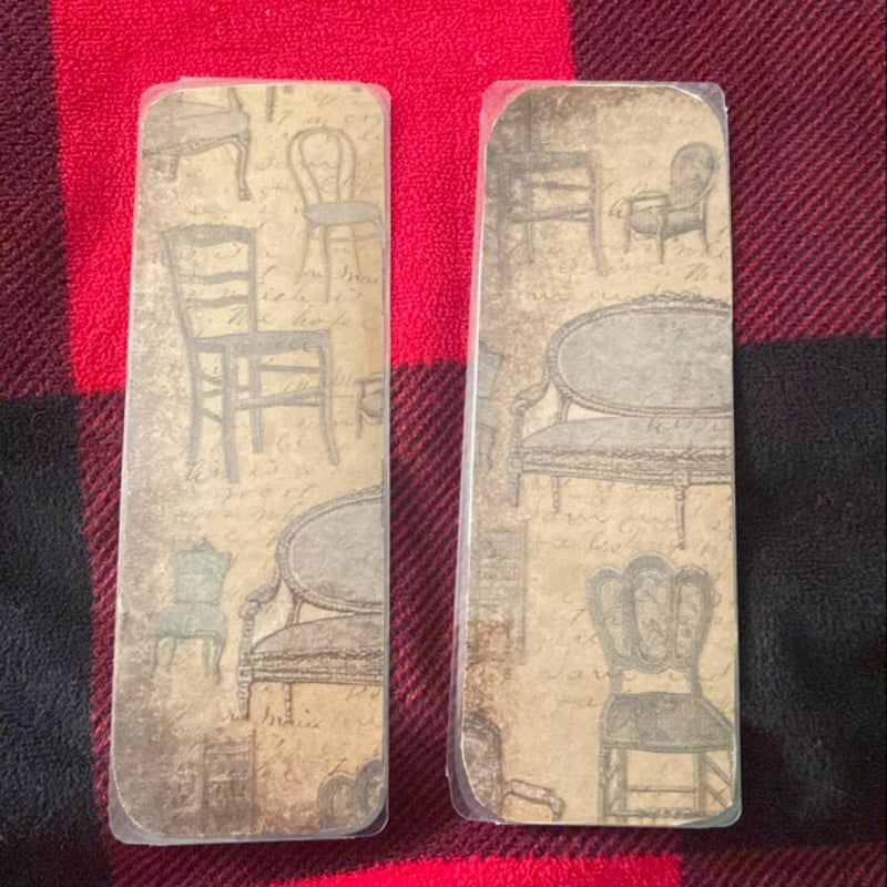 2 Vintage Style, handmade bookmarks  