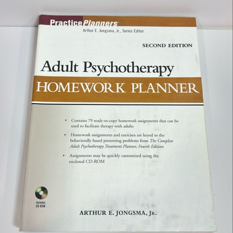 Adult Psychotherapy Homework Planner