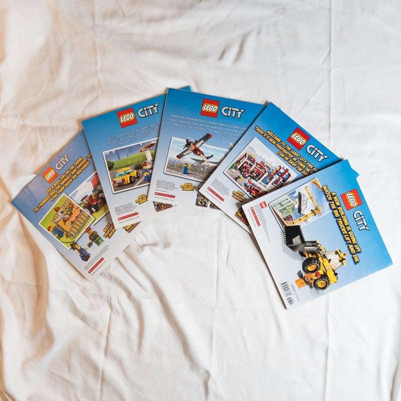 LEGO CITY Scholastic Books PB Lot of 5