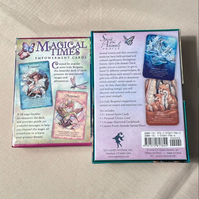 Magical Times Empowerment and Spirit of the Animals Oracle Cards Bundle