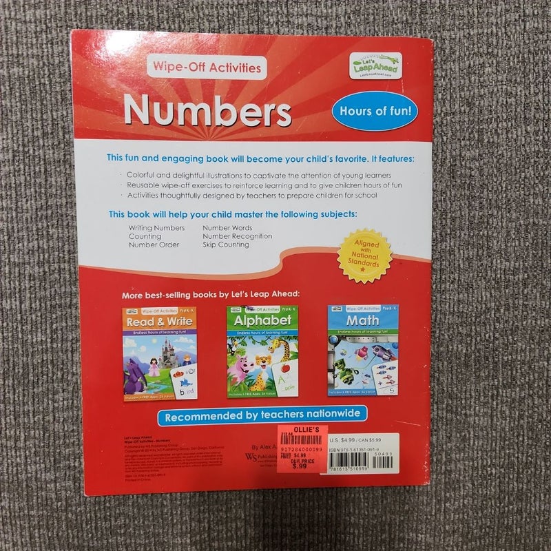 Numbers Wipe-Off Activities