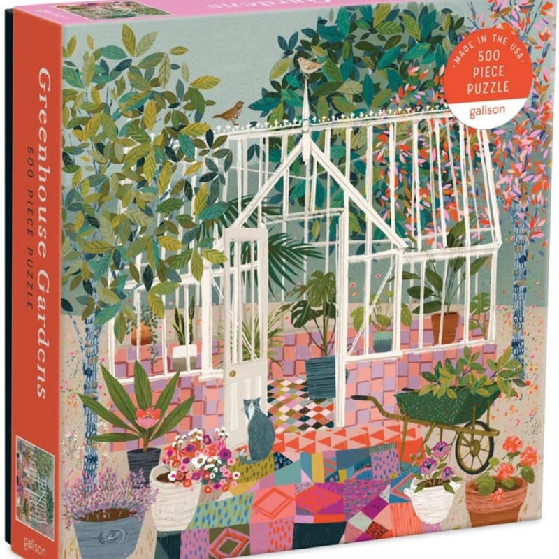 Galison Greenhouse Gardens 500 Piece Puzzle, 19" x 19"