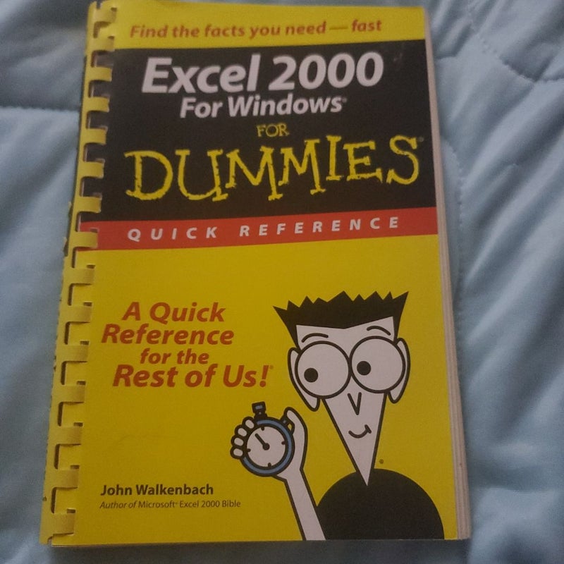 Excel for Dummies Quick Reference