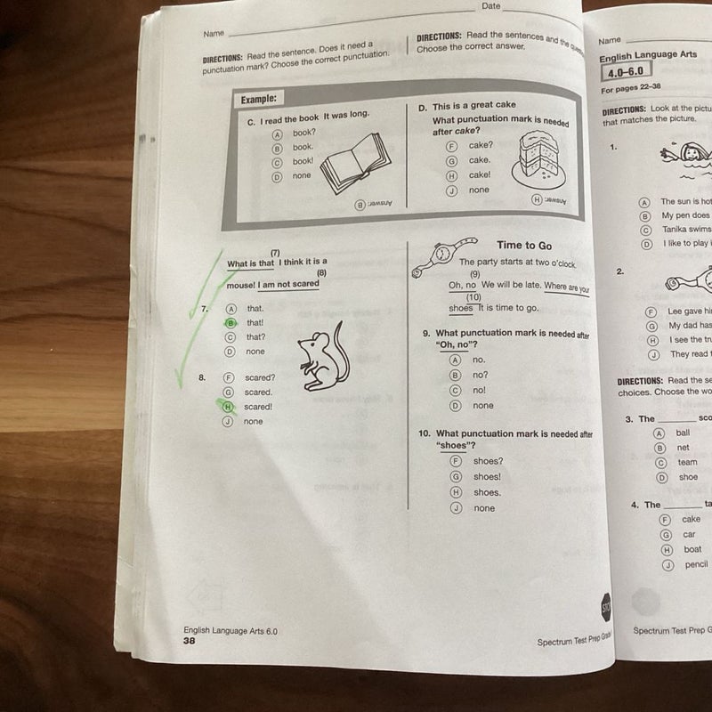 Test Prep, Grade 1