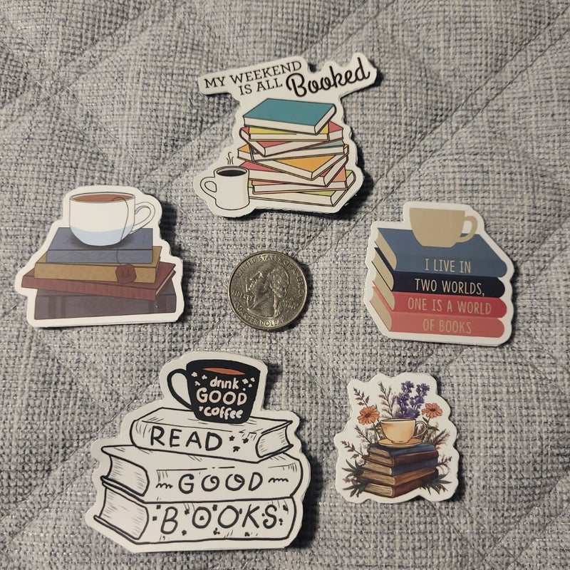 Book Coffee&Tea themed magnets! Pack of 15