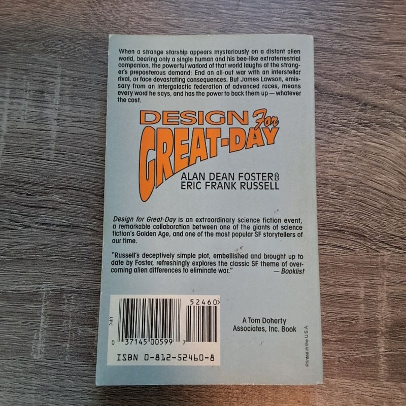 Design For Great Day By Alan Dean Foster And Eric Russell 1996 Tor Paperback 