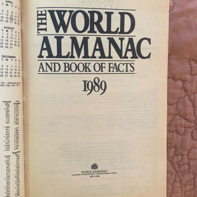 The World Almanac and Book of Facts, 1989