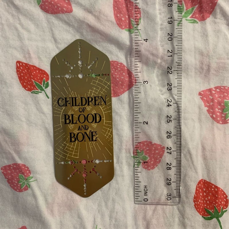 Children of Blood and Bone metal bookmark - must purchase with book/arc