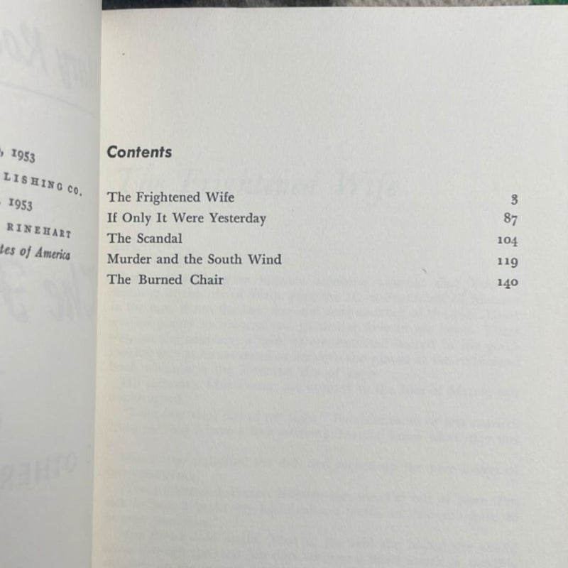 The Frightened Wife and Other Stories (1953 Detective Book Club Edition)