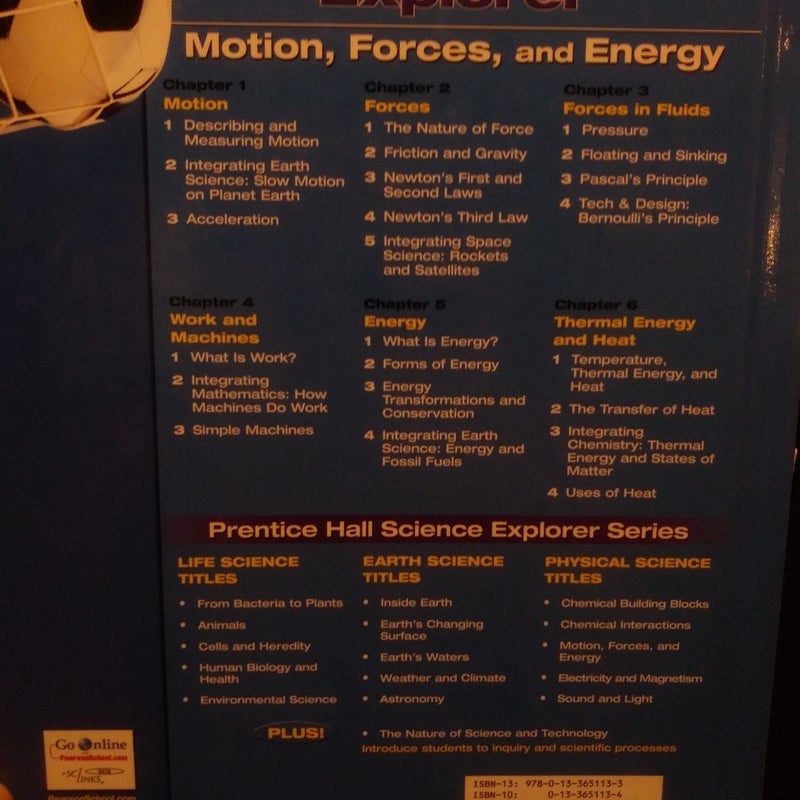 Science Explorer C2009 Book M Student Edition Motion, Forces, and Energy