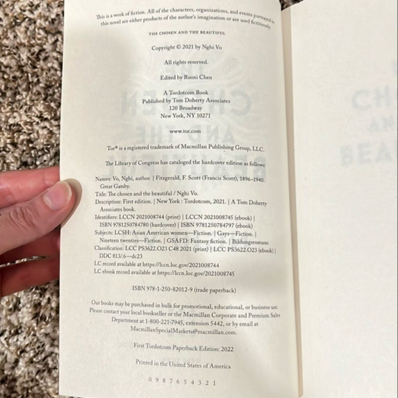 The Chosen and the Beautiful new first edition