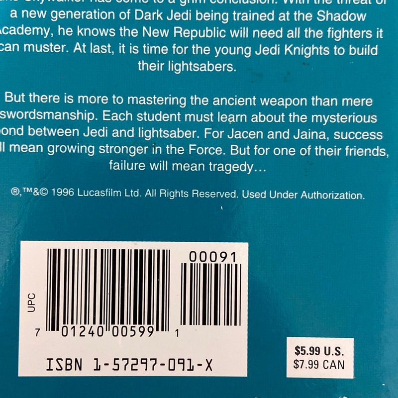 Star Wars Young Jedi Knights: Lightsabers (First Edition First Printing)