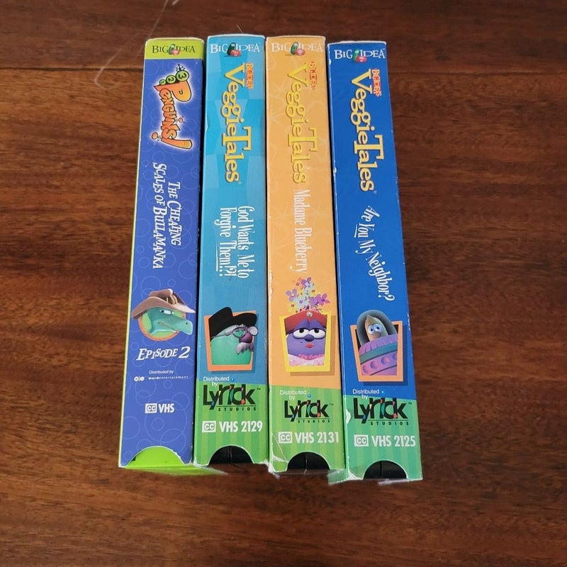 Lot of 4 Big Idea VHS Veggietales 123 Penguins