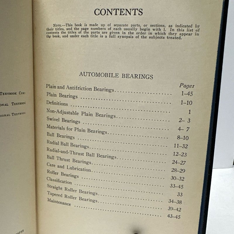 Automobile Bearings & Lubrication #126B, 1934, International Textbook Co