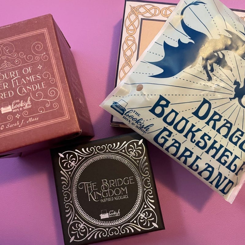 Fantasy inspired Bookish Box goodies