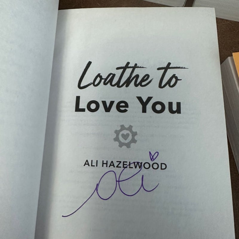 Signed Ali hazelwood set love on the brain love theoretically check and mate