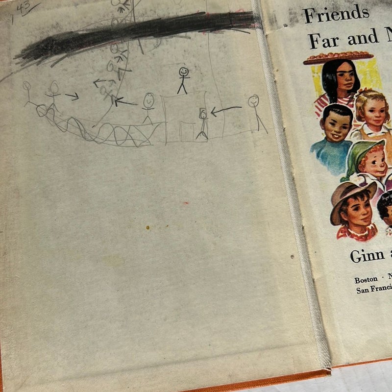 Friends Far and Near (Ginn Basic Readers) David Russell 1st Edition 1948 HC 