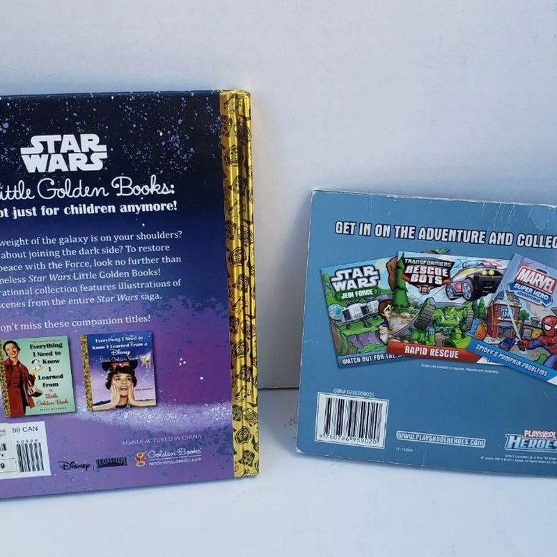 Everything I Need to Know Star Wars Little Golden Book, Playskool Heroes Lot 2