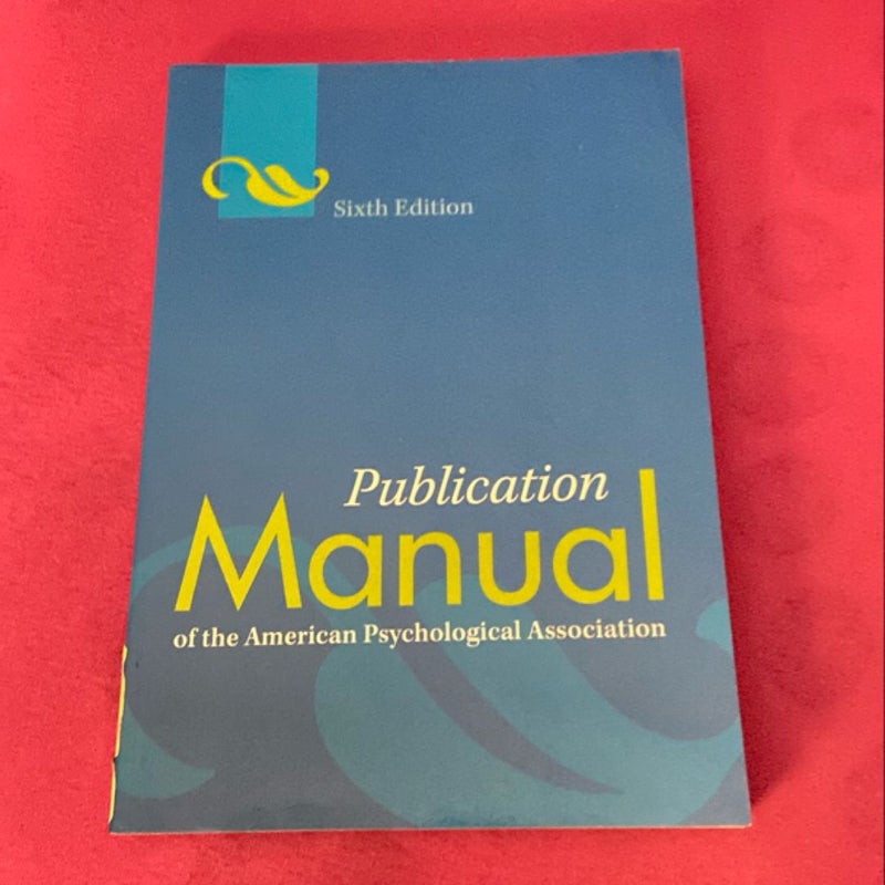 Publication Manual of the American Psychological Association