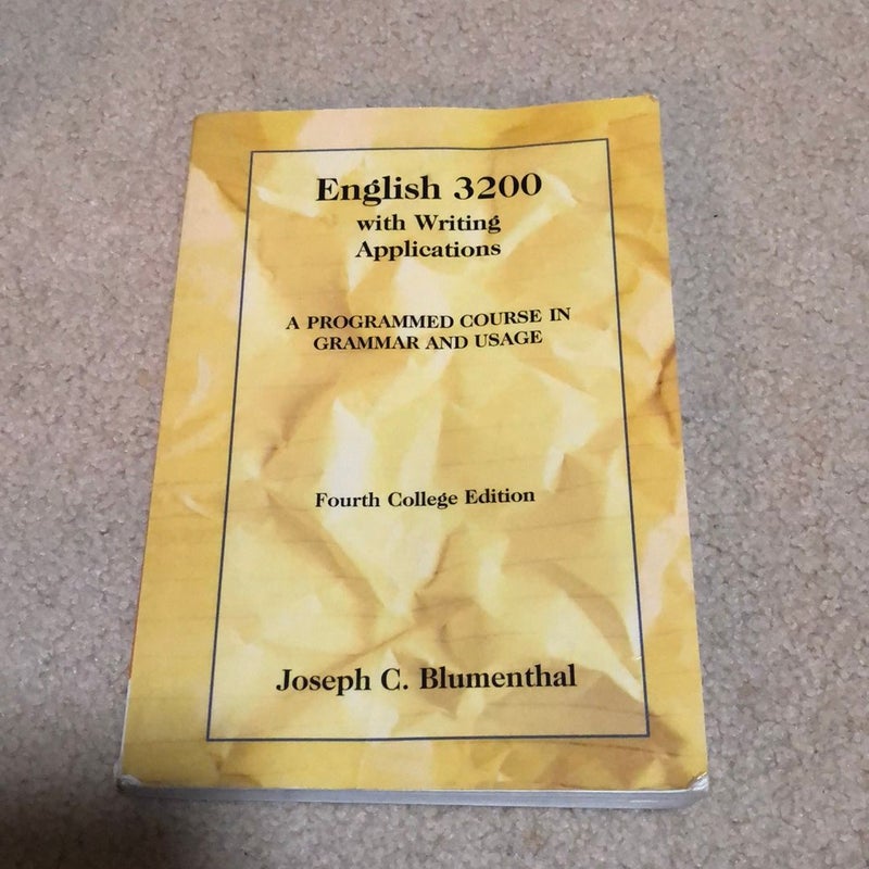 English 3200 with Writing Applications - A programmed course in gramma and usage