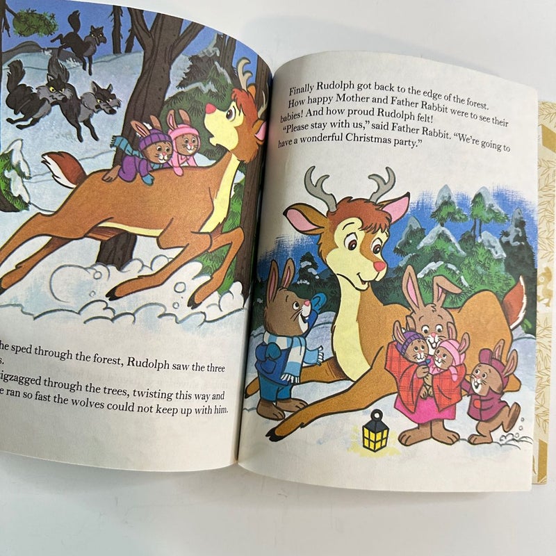 Rudolph The Red-Nosed Reindeer Shines Again-Little Golden Book 1982